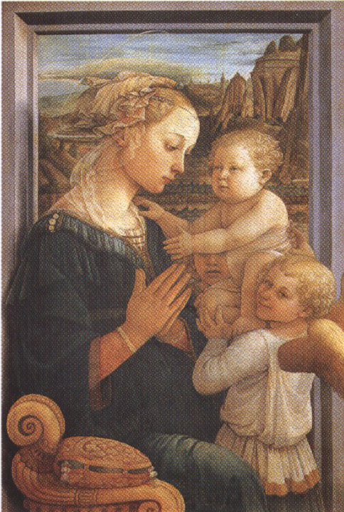 Sandro Botticelli Filippo Lippi.Madonna with Child and Angels or Uffizi Madonna (mk36)